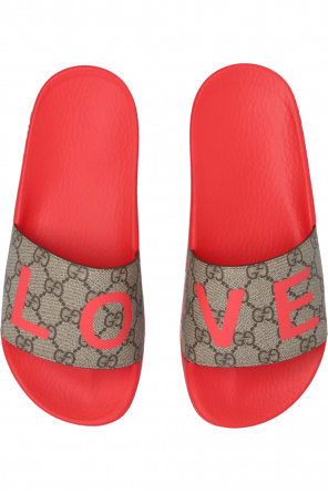 SchaferandweinerShops Gucci Tian GG Supreme Carry On Women s Shoes Gucci Slides from Saint Valentine collection